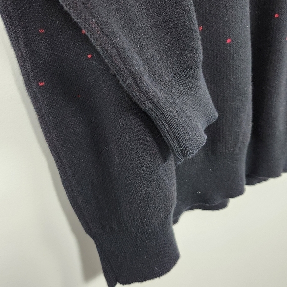 ALFANI Jester Red Black Abstract 100% Cotton Pullover Crew Neck Sweater NEW L - Picture 4 of 8